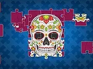 Colorful Skull Jigsaw Puzzle Game